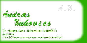 andras wukovics business card